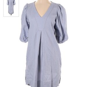 Blue Puff Sleeve Dress